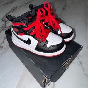 Kids Black and Red Sneakers